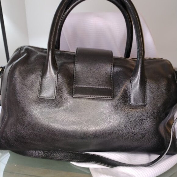 Kate Spade Large Black Handbag/Satchel with Gold Hardware and Crossbody Strap - Picture 6 of 15